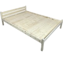 Кровать двуспальная Solarius Классика из массива сосны, со сплошным основанием, 200x180 см, габариты 210x190, лакированная 180kllak-full