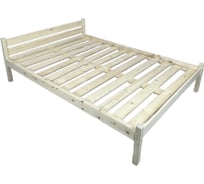 Кровать двуспальная Solarius Классика из массива сосны, с реечным основанием, 190x150 см, габариты 200x160, лакированная 150kllak-190