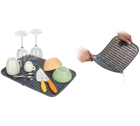 Сушилка для посуды Tescoma CLEAN KIT 42x24 см, силиконовая 900646