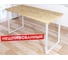 Стол кухонный Solarius Loft из массива сосны без шлифовки и покраски, 140x80x75 см, с белыми металлическими ножками 700-10226 1