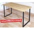 Стол кухонный Solarius Loft из массива сосны без шлифовки и покраски, 140x70x75 см, с черными металлическими ножками 700-10210 1