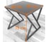 Стол кухонный Solarius Loft с квадратной столешницей цвета антрацит из массива сосны 40 мм и черными металлическими Z-образными ножками, 60x60x75 см 703-10178 2