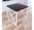 Стол кухонный Solarius Loft с квадратной столешницей цвета венге из массива сосны 40 мм и белыми металлическими крестообразными ножками, 80x80x75 см 702-10213 3