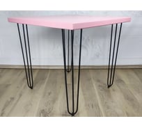 Стол кухонный Solarius Loft с квадратной столешницей цвета венге из массива сосны 40 мм, на металлических ножках-шпильках, 70x70x75 см 710-10014