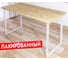 Стол кухонный Solarius Loft с лакированной столешницей из массива сосны 40 мм и белыми металлическими ножками, 140x75x75 см 700-10265 1