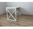 Стол кухонный Solarius Loft с лакированной столешницей из массива сосны 40 мм и белыми металлическими крестообразными ножками, 140x60x75 см 702-10174 3