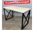 Стол кухонный Solarius Loft с лакированной столешницей из массива сосны 40 мм и черными металлическими крестообразными ножками, 130x60x75 см 702-10160 1