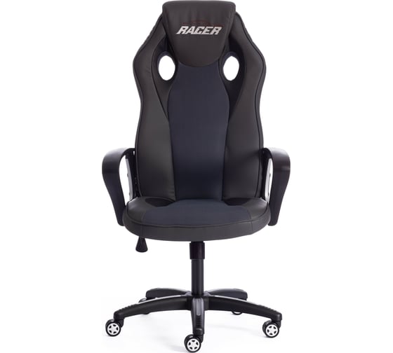 Кресло TetChair RACER кожзам/ткань, металлик/серый 36/12 13232