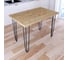 Стол кухонный Solarius Loft с лакированной столешницей из массива сосны 40 мм на черных металлических ножках-шпильках, 110x80x75 см 710-10464 3