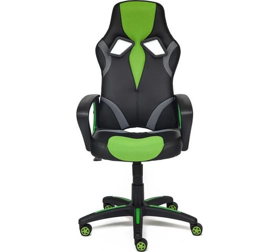 Кресло TetChair RUNNER кожзам/ткань, черный/зеленый 36-6/26/12 11736
