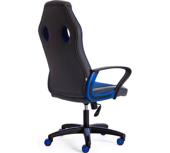 Кресло TetChair RACER кожзам/ткань, металлик/синий 36/10 13231
