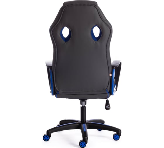 Кресло TetChair RACER кожзам/ткань, металлик/синий 36/10 13231