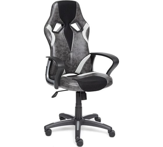 Кресло TetChair RUNNER кожзам/ткань, серый/черный 2 TONE/11/14 12864