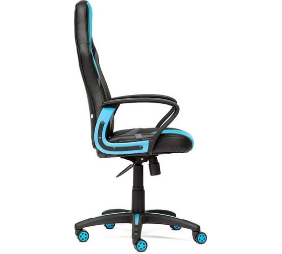 Кресло TetChair RUNNER кожзам/ткань, черный/голубой 36-6/23/12 12406