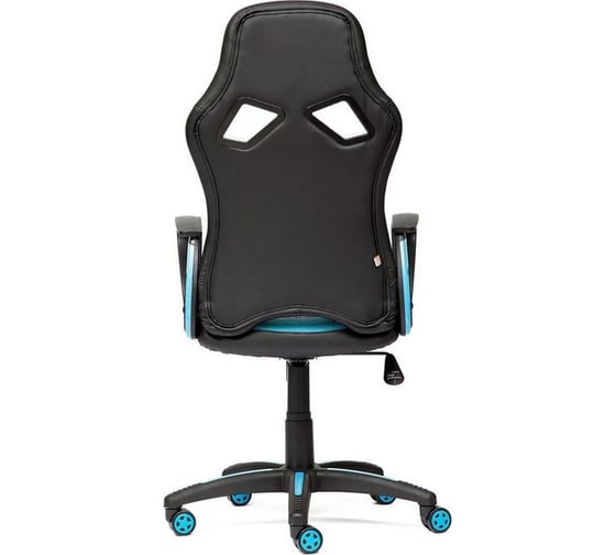 Кресло TetChair RUNNER кожзам/ткань, черный/голубой 36-6/23/12 12406
