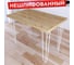 Стол кухонный Solarius Loft со столешницей без шлифовки и покрытия из массива сосны 40 мм на белых металлических ножках-шпильках, 100x80x75 см 710-10533 1