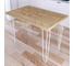 Стол кухонный Solarius Loft со столешницей без шлифовки и покрытия из массива сосны 40 мм на белых металлических ножках-шпильках, 90x80x75 см 710-10532 1
