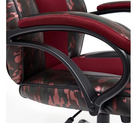 Кресло TetChair RACER GT MILITARY кожзам/ткань, розовый/бордо TW 13 13529