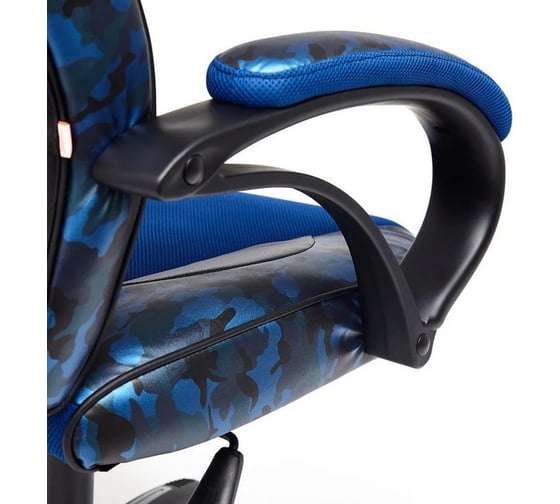 Кресло TetChair RACER GT MILITARY кожзам/ткань, синий/синий, 10 13528