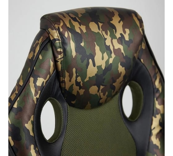 Кресло TetChair RACER GT MILITARY кожзам/ткань, хаки/хаки, TW 28 13531