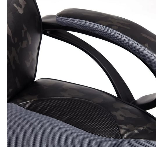 Кресло TetChair RACER GT MILITARY кожзам/ткань, серый/серый, TW 12 13530