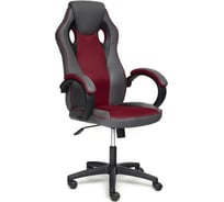 Кресло TetChair RACER GT new кожзам/ткань, металлик/бордо, 36/13 13248