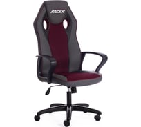 Кресло TetChair RACER кожзам/ткань, металлик/бордо 36/13 13230