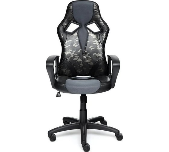 Кресло TetChair RUNNER MILITARY кожзам/ткань, серый 13430