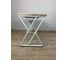 Стол кухонный Solarius Loft со столешницей из массива сосны 40 мм без покрытия и белыми металлическими Z-образными ножками, 140x70x75 см 703-10021 2