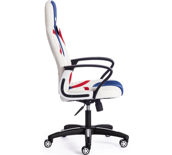 Кресло TetChair RUNNER кожзам/ткань, белый/синий/красный 36-01/10/08 12266