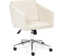 Кресло TetChair MILAN хром, флок, молочный 4 14203