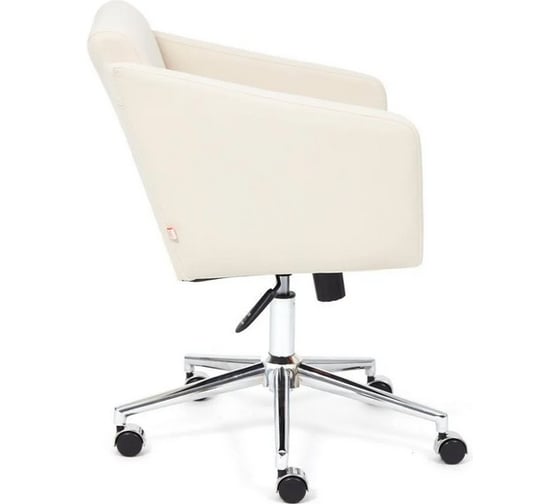 Кресло TetChair MILAN хром, флок, молочный 4 14203