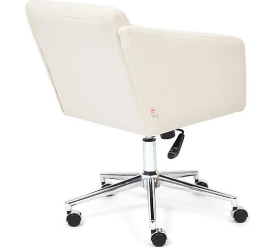 Кресло TetChair MILAN хром, флок, молочный 4 14203