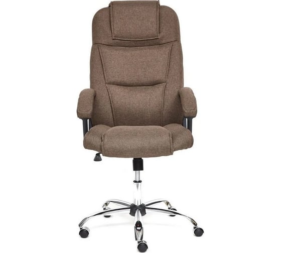 Кресло TetChair BERGAMO хром, ткань, коричневый 3М7-147 13004