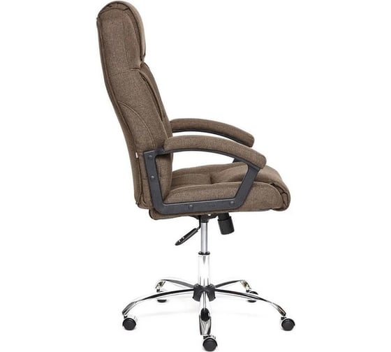 Кресло TetChair BERGAMO хром, ткань, коричневый 3М7-147 13004