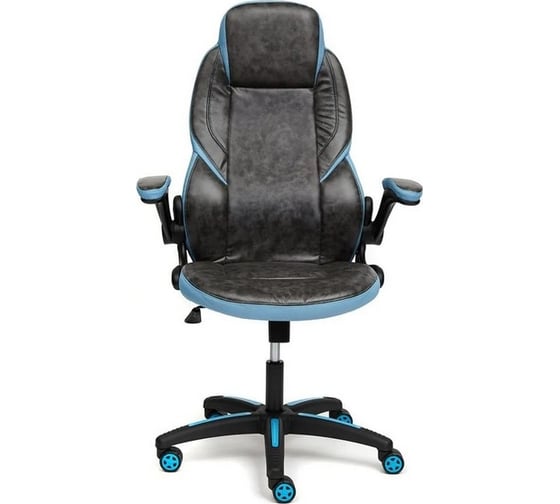 Кресло TetChair BAZUKA кожзам, серый/голубой, 2TONE/2TONE перф/04-20 13083
