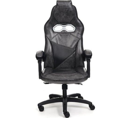 Кресло TetChair ARENA кожзам, серый/черный, 2 tone серый/карбон черный 13942