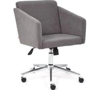 Кресло TetChair MILAN хром, флок, серый 29 13947