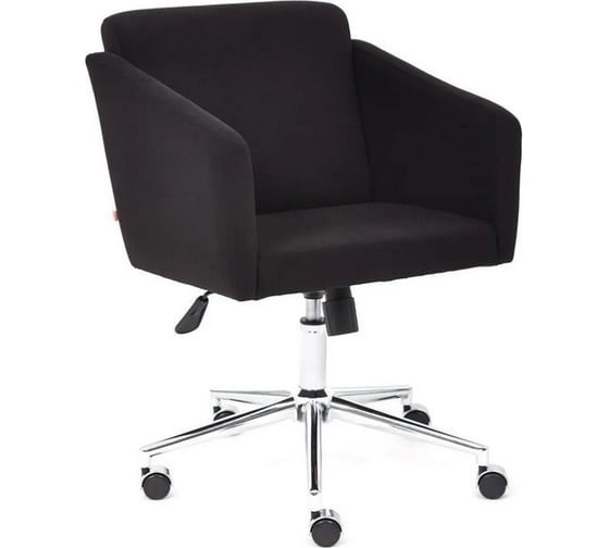 Кресло TetChair MILAN хром, флок, черный, 35 13946