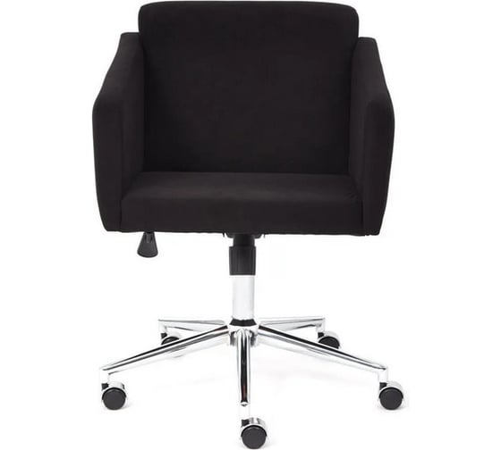 Кресло TetChair MILAN хром, флок, черный, 35 13946