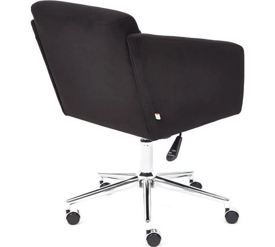 Кресло TetChair MILAN хром, флок, черный, 35 13946