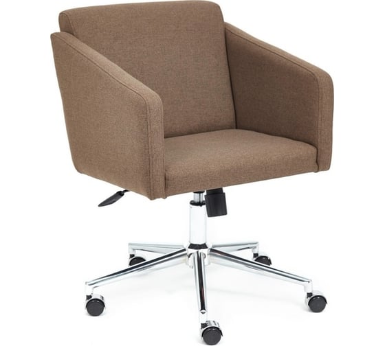 Кресло TetChair MILAN хром, ткань ORLEANS, коричневый, D-6 14161 1