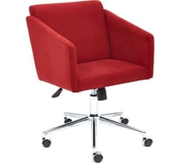 Кресло TetChair MILAN хром, флок, бордо, 10 14125