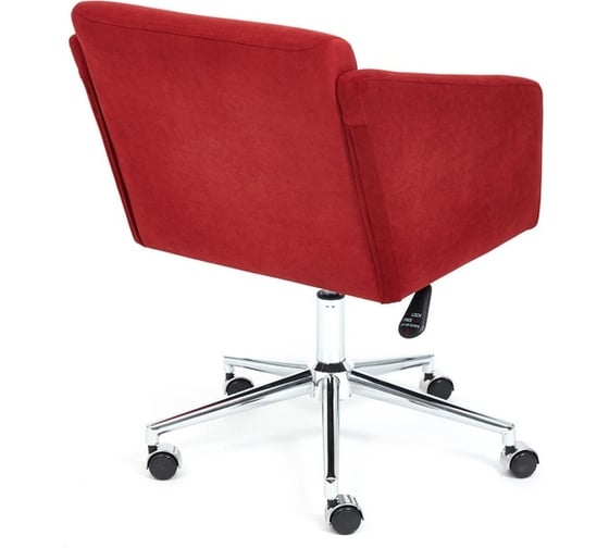 Кресло TetChair MILAN хром, флок, бордо, 10 14125