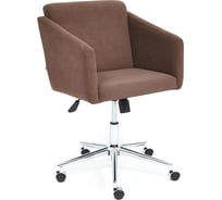 Кресло TetChair MILAN хром, флок, коричневый, 6 13945