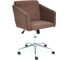 Кресло TetChair MILAN хром, флок, коричневый, 6 13945 1