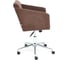 Кресло TetChair MILAN хром, флок, коричневый, 6 13945 3