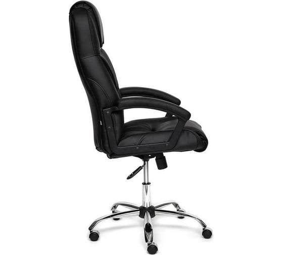 Кресло TetChair BERGAMO хром, кожзам, черный 36-6 9517