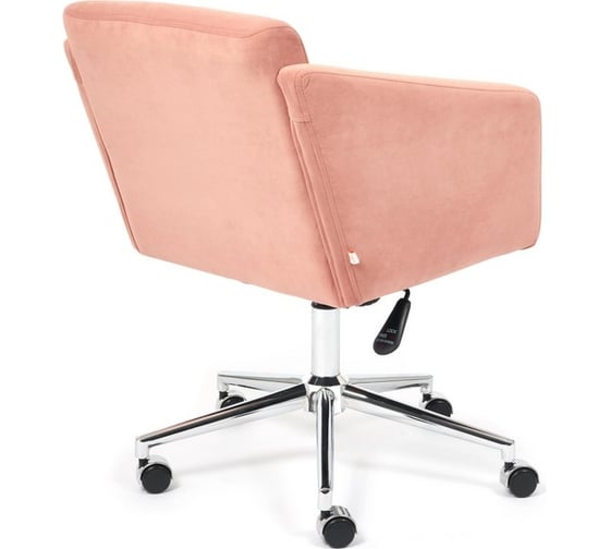 Кресло TetChair MILAN хром, флок, розовый, 137 13950