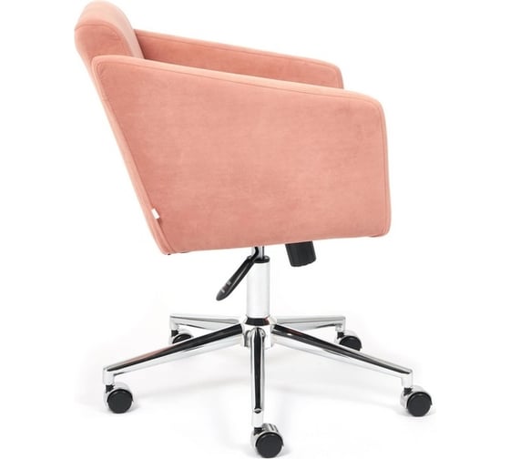 Кресло TetChair MILAN хром, флок, розовый, 137 13950
